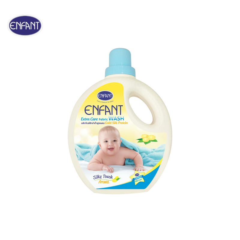 ENFANT (อองฟองต์) Extra Care Fabric Wash ผลิตภัณฑ์ซักผ้าสำหรับเด็กแรกเกิดและถนอมผิวบอบบาง สูตรผสม Gold Silk Protein 1000 ml.