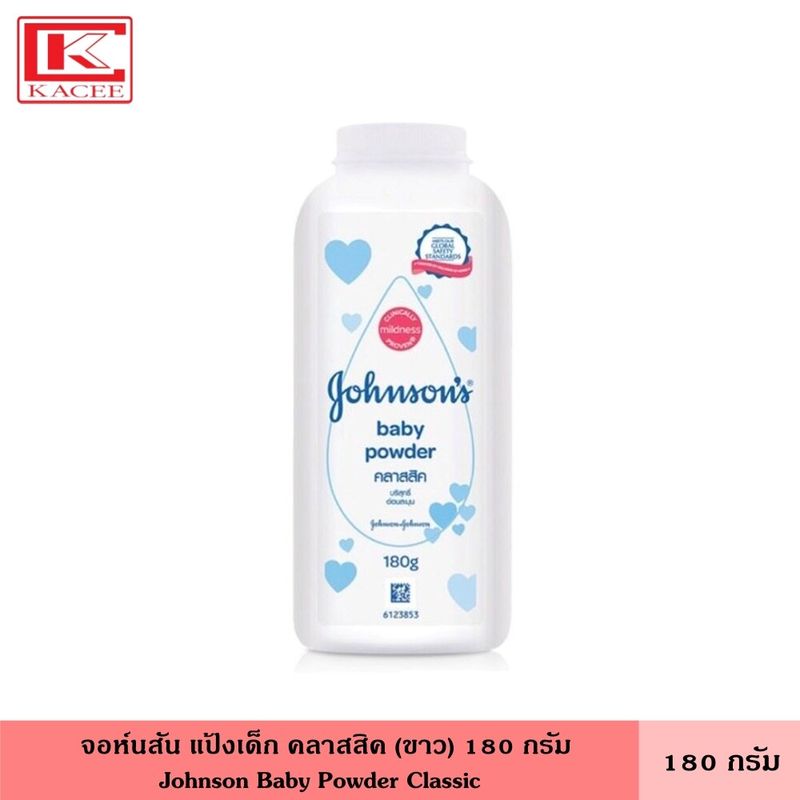 Johnson จอห์นสัน แป้งเด็ก 180 กรัม กลิ่นหอมยาวนาน อ่อนโยน ผิวลูกน้อยแห้งสบาย แป้ง แป้งเด็กจอห์นสัน แป้งฝุ่น สำหรับเด็ก