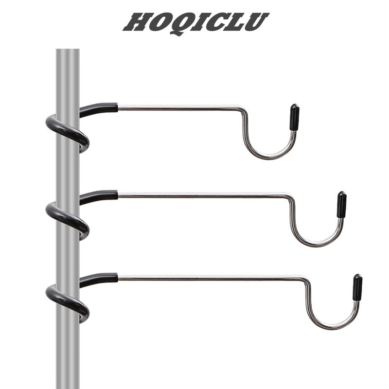 HOQICLU ตะขอแขวนตะเกียง 15/18cm โลหะ ตะขอโคมไฟโลหะรูปร่างเกลียว ตะขอแขวนโคมไฟปิกนิก สําหรับตั้งแคมป์กลางแจ้ง