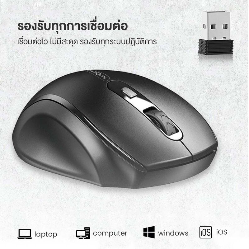 GONGNIU:Iwachi i1 Wireless Mouse,เมาส์ไร้สายiwachi-i1,สีดำ