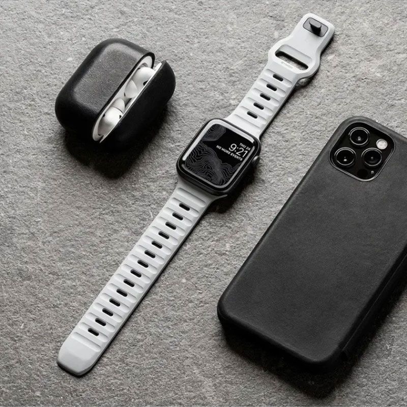 สายรัดสำหรับ IWatch ซิลิกอนสปอร์ต1/2/3/4/5/6/7/8/9/SE/Ultra Watch Spigen 38/40/41Mm 42/44/45/49Mm สายนาฬิกา