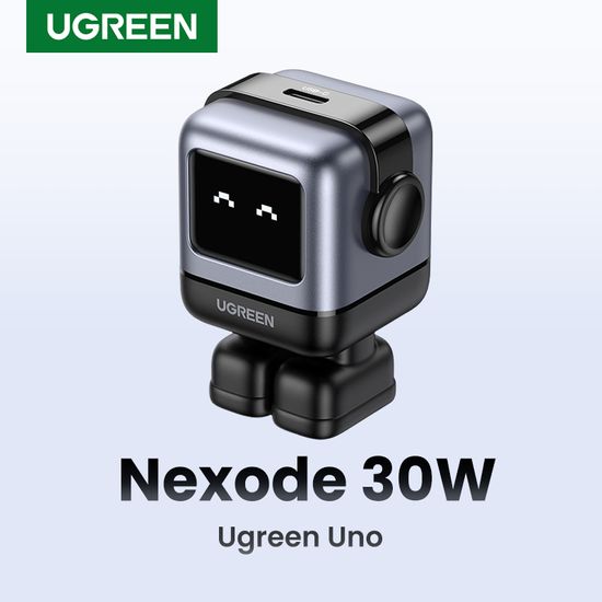 【Nexode】UGREEN Uno 30W RoboGaN Fast Robot Charger RG for iPhone 15 14 13 Pro Max Samsung S24 S23 Ultra Model:15550