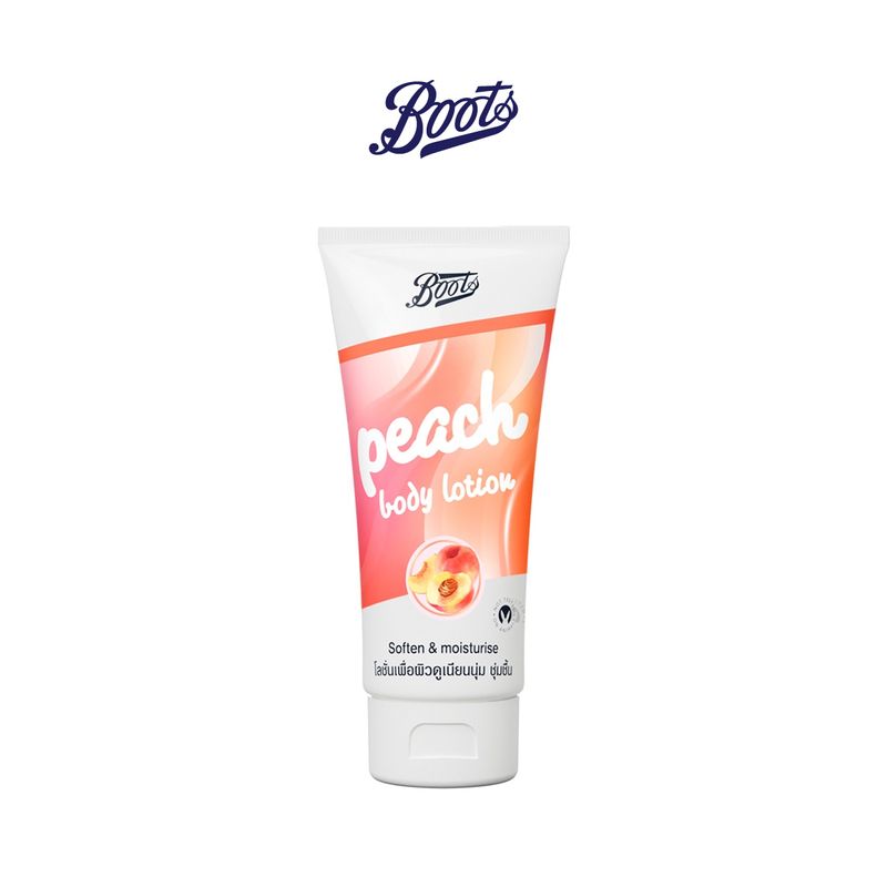 Boots Peach Body Lotion บู๊ทส์ พีช บอดี้ โลชั่น 180 มล.