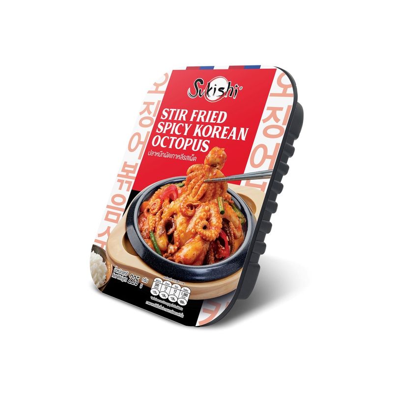 ซูกิชิ ปลาหมึกผัดเกาหลีรสเผ็ด 225 กรัม Stir Fried Spicy Korean Octopus 225g