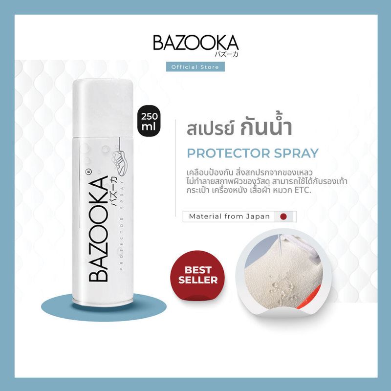 BAZOOKA Nano Protector Spray สเปรย์กันน้ำและคราบสกปรกสำหรับรองเท้า