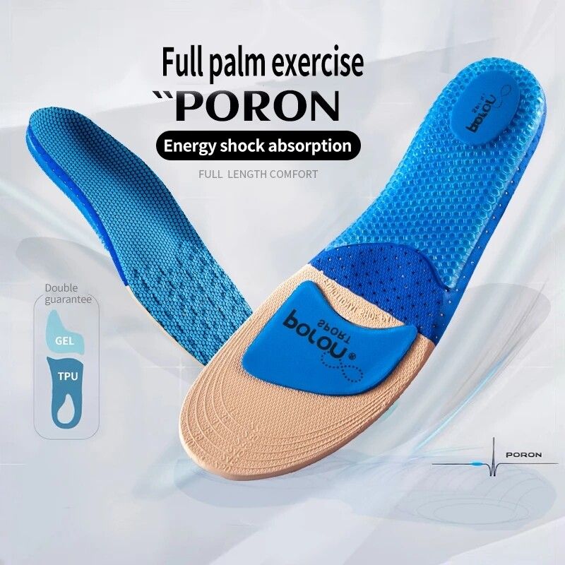 VTTO 1คู่ซิลิโคนกีฬา Insoles สำหรับผู้ชายผู้หญิง Arch Support Breathable Shock Absorption รองเท้า Pad วิ่งกลางแจ้ง Feet Care รองเท้าผ้าใบ Sole