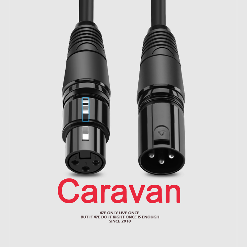 4# Caravan Crew สายสัญญาณเสียง XLR Male To XLR Female(ผู้-เมีย) Mic Cable 3Pin สายเคเบิล  ชายหญิง สายลำโพงสายเคเบิลหุ้มฉนวนสำหรับเครื่องผสมไมโครโฟน