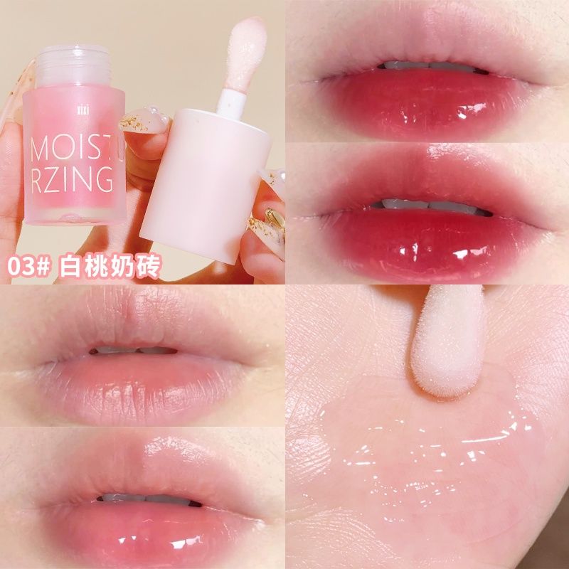 ลิปกลอส JELLY LIP OIL ลิปสติก บำรุงปาก กลิ่นผลไม้ เนื้อวาว สไตล์สาวเกาหลี ลิปมัน ลิปแคร์ D-435