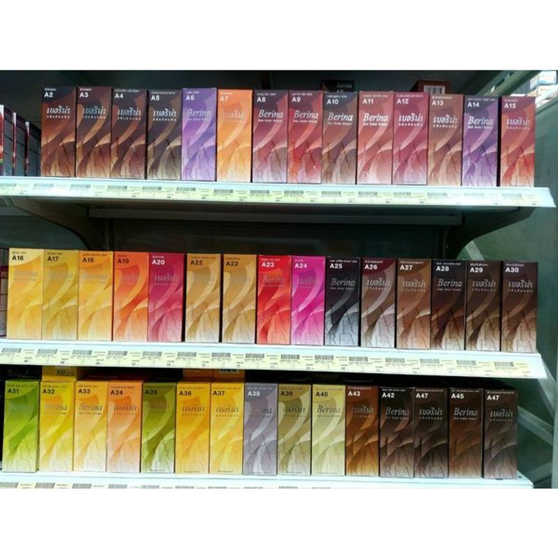 สีย้อมผม Berina Hair Color เบอริน่า Berina A1 - A47 ยาย้อมผม สีย้อมผม 60ml