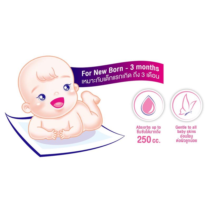 [ยกลัง!! 12ห่อ] Sanipad Babypad (L) / แผ่นรองซับเด็ก (ไซส์ L : 30 x 45ซม.) 20แผ่น/ห่อ