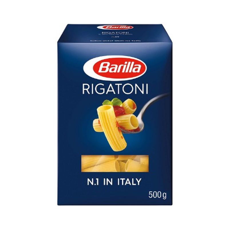 บาริลล่า ริกาโตนี เส้นพาสต้าทรงกระบอก 500 กรัม - Barilla Rigatoni Pasta 500g