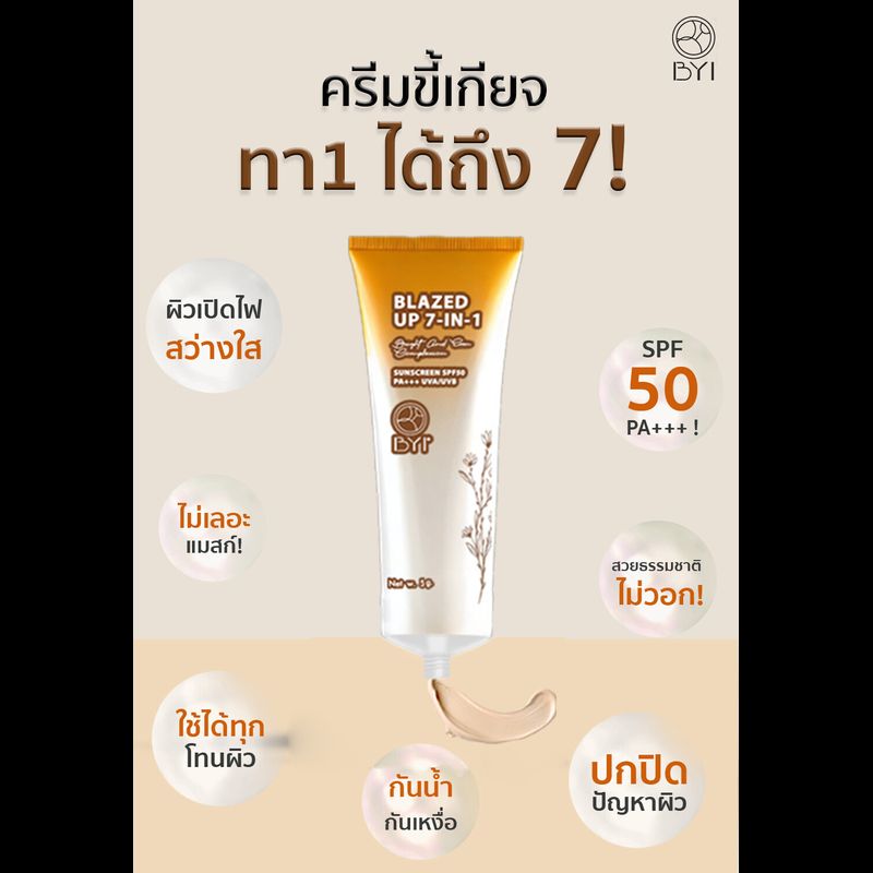 Younger Impress ครีมขี้เกียจ โกง สีผิว ไม่ติดแมสก์! ความสว่างใส ALL IN 1! 5g. - BLAZED UP SPF50 PA +++ ครีมกันแดด ครีมกันแดดหน้า ครีมกันแดดหน้า50