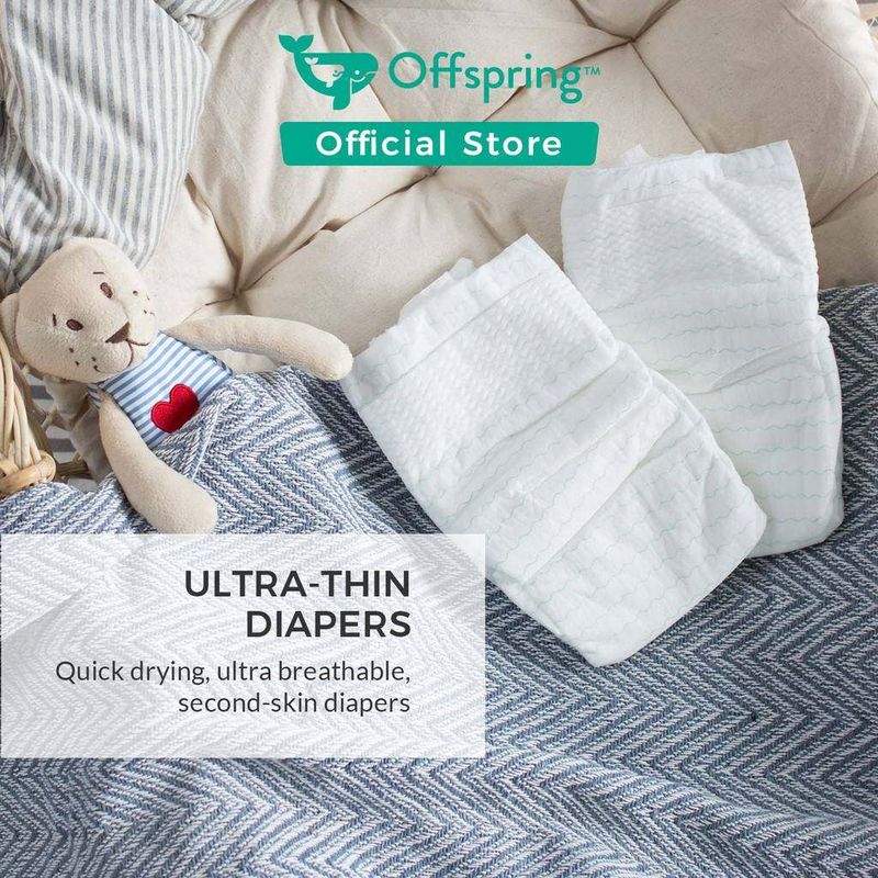 ผ้าอ้อมเด็กแบบกางเกง Offspring  Ultra Thin Pants รุ่น บางเฉียบ ไซส์  L (32ชิ้น)/XL (26ชิ้น)