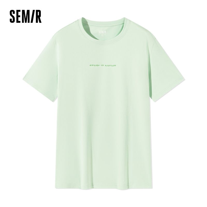 Semir เสื้อยืดแขนสั้นของผู้ชายคอกลมพิมพ์ลายตัวอักษรแบบค่อยเป็นค่อยไปใหม่ฤดูร้อน2023