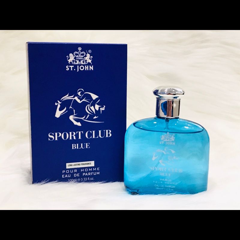 ( แท้ ) น้ำหอมอาหรับ ST. JOHN SPORT CLUB BLUE 100 ml. น้ำหอมผู้ชาย ใกล้เคียง POLO BLUE SPORT กลิ่นหอมผู้ชายแนวสปอร์ต หอมเย็นสะอาด สดชื่น สบายๆ ไม่ฉุน