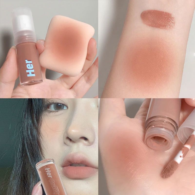 Herorange บลัชออน เนื้อลิขวิด สีนู้ดธรรมชาติ ติดทนนาน 6 สี