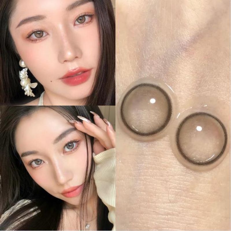 Midroo 💖คอนแทคเลนส์สีกรองแสงคอนเทค Pearl Grey เลนส์บิ๊กอาย🌷 14.0mm-1คู่