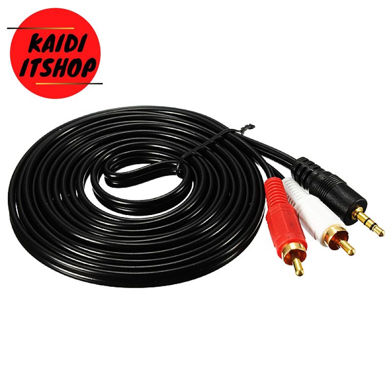 สาย Aux to RCA 1 ออก 2 Cable (สีขาว/แดง) สายสัญญาณเสียง ความยาว 1.5-20 เมต