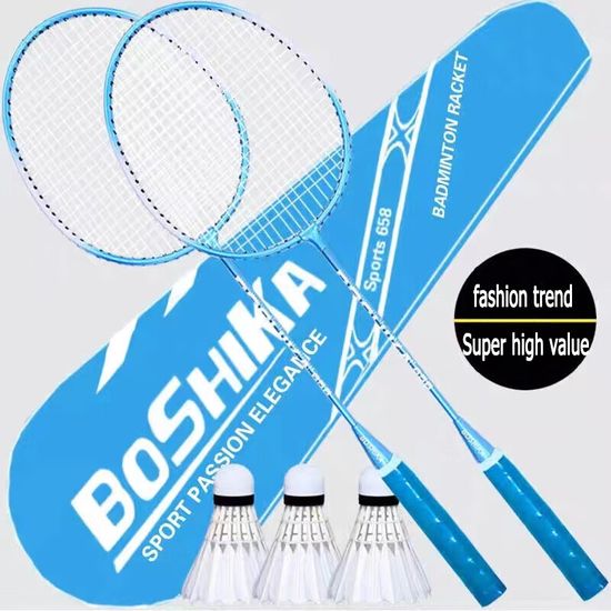 Badminton Racket Sports ไม้แบดมินตัน แพคคู่(2ไม้) Sportsน 105 อุปกรณ์กีฬา พร้อมกระเป๋าพกพา