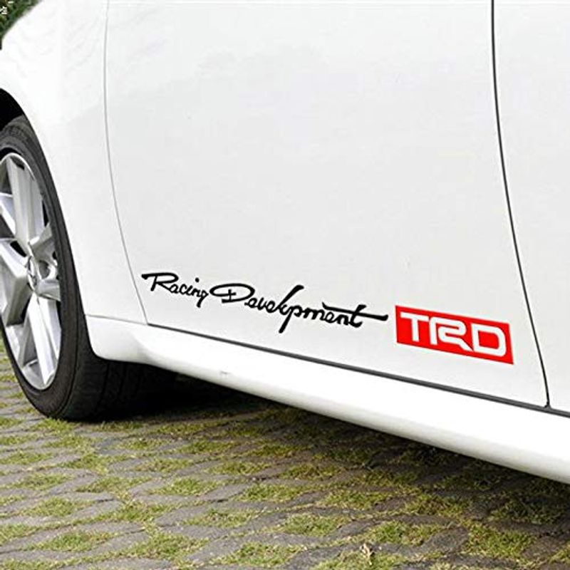 สติกเกอร์ติดรถ Toyota ลายตัวอักษร TRD racing 2 ชิ้น