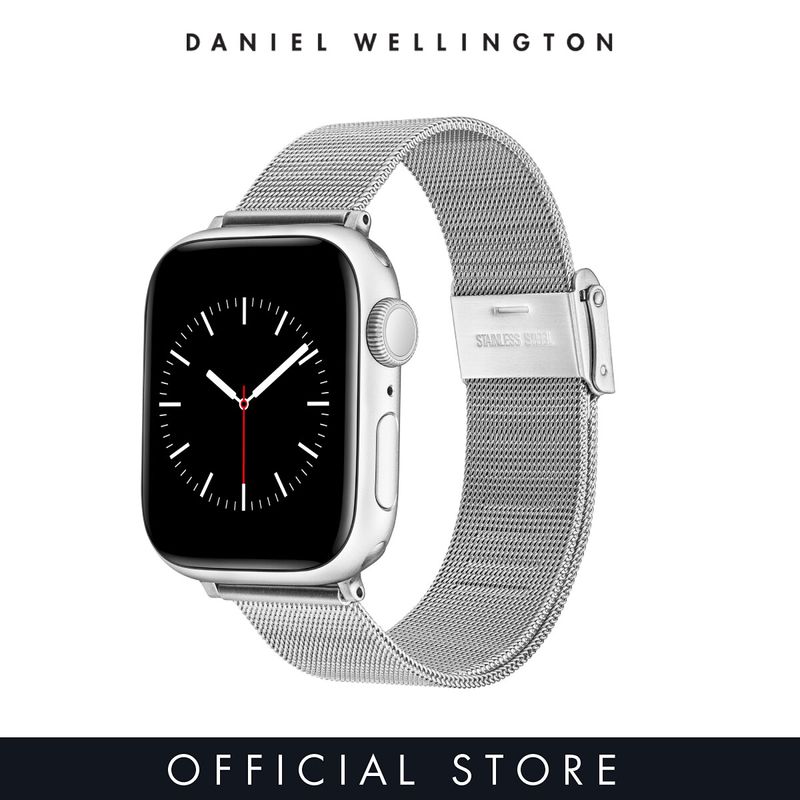 Daniel Wellington Smart Watch Mesh Strap Sterling Silver - DW Strap for Apple Watch