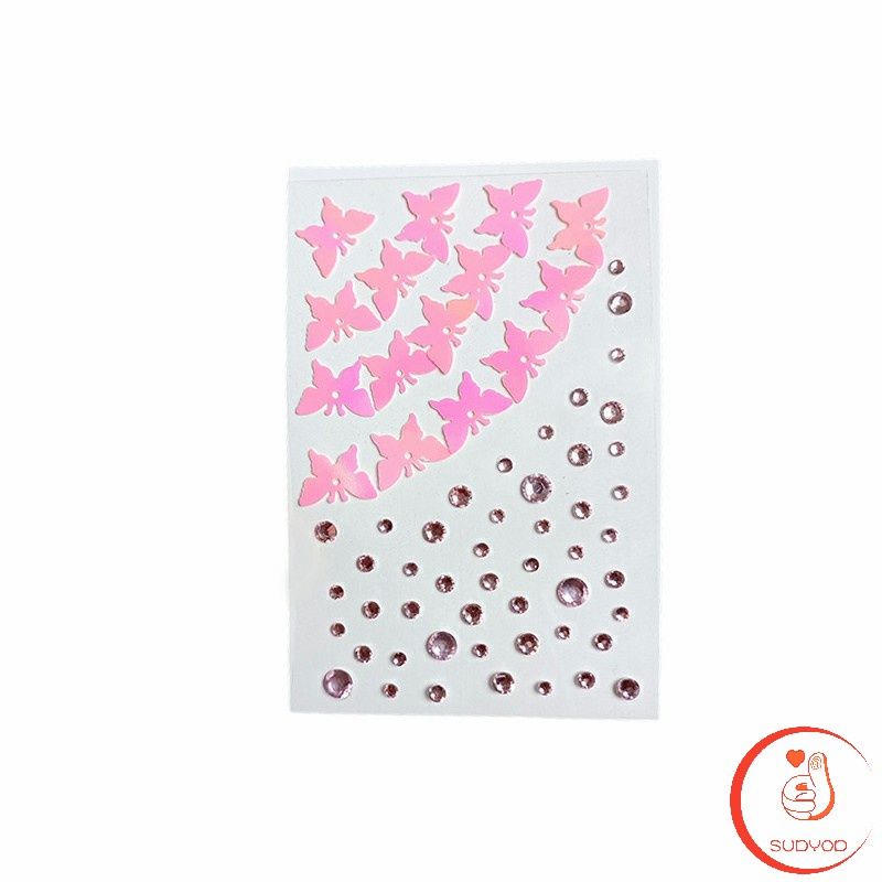 Sudyod  ประดับเพชร สติ๊กเกอร์แต่งหน้า DIY Butterfly Sticker