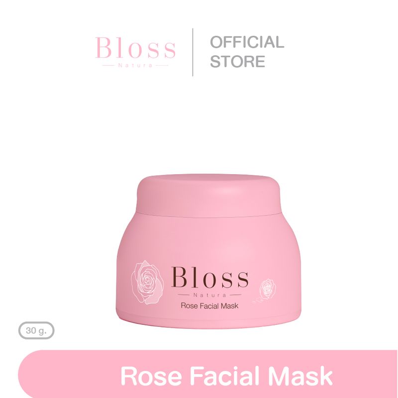 Bloss Rose Facial Mask 30g. (บลอสส์ โรส เฟเชียล มาสก์ 30 g. 1 กระปุก) มาสก์บำรุงข้ามคืน เพิ่มความชุ่มชื้น [RMP30N01]