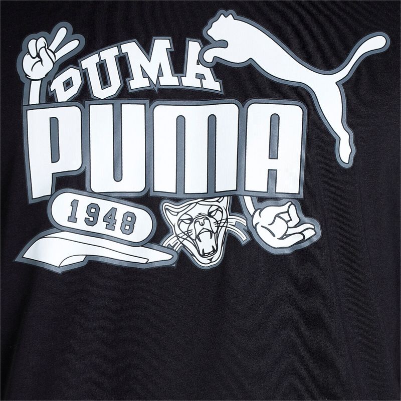 PUMA BASICS - เสื้อยืดผู้ชาย GRAPHICS Icon สีดำ - APP - 67447601