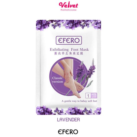 EFERO Exfoliating Foot Mask มาส์กลอกเท้า มาส์กเท้า มาร์คเท้า ถุงมาร์คเท้า แก้เท้าแตก เท้าด้านปรับเท้านุ่ม