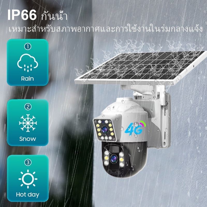 V360 Pro 4G ซิมการ์ดกล้องวงจรปิด, 5MP FHD พลังงานแสงอาทิตย์กล้องวงจรปิดไร้สายต้องเชื่อมต่อด้วยซิมการ์ด ไม่รองรับ WIFI