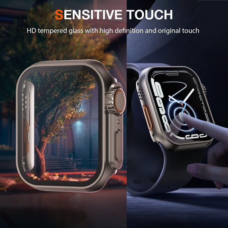 เปลี่ยนเป็นเคสเคสสำหรับ Apple Watch พิเศษ9 Series เคส IWatch 45มม. 41มม. 40มม. 44มม. 42มม. 38มม. พร้อมกระจกปกป้องหน้าจอสำหรับ Apple Watch Series 8 7 SE2 SE 6 5 4 3 2 1