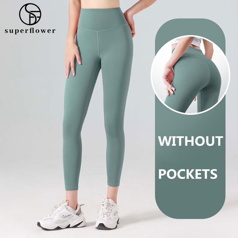 SUPERFLOWER High Waist Yoga Pants Tummy Control Leggings for Women Workout Gym Exercise Fitness Sport Pants