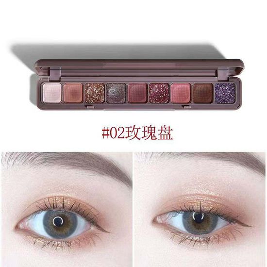 M062 LAMEILA พาเลทอายแชโดว์ 9สี เนื้อดินน้ำมัน สีสวย ติดทน กันน้ำ 9ช่อง