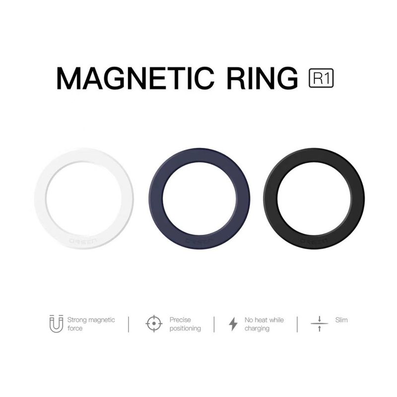 Eloop:R1 Magnetic Ring แหวนแม่เหล็ก,R1-ดำ