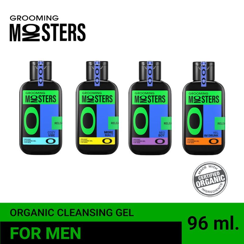 เจลล้างน้องชาย ออร์แกนิค - Grooming Monsters Organic cleansing gel for men 96 ml. ลดแบคทีเรีย ให้น้องแข็งแรงความชุ่มชื้น