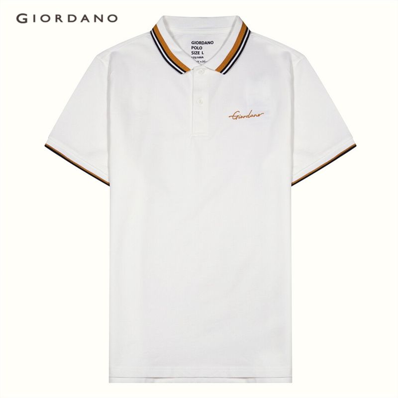 GIORDANO เสื้อโปโลผู้ชาย Men's Solid Polo 01012256