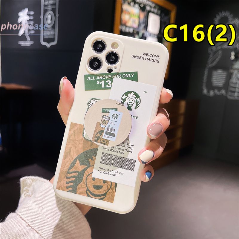 เคส ซิลิโคน OPPO A54 A15 A93 A94 A53 2020 A7 A3S A5 2020 A5S A16S A12 A92 A31 A9 2020 Reno 4 Lite Reno 4 F Reno 5 5K 5F Find X3Lite A15S F17 F19 PRO A33 2020 A11K A12S A11 A1K A52 A7 A91 A32 A12E A72 A53S INS Starbucks Soft Cover With Pop sockets