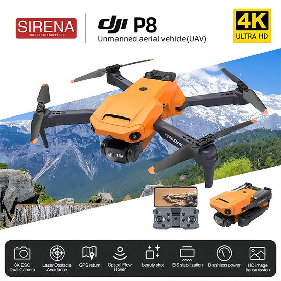 【100% ของแท้ 】โดรนควบคุมระยะไกล DJI P8 mini ใหม่ล่าสุด 4K กล้องสองตัว FPV/WiFi/GPS ระดับความสูง การหลีกเลี่ยงอุปสรรค การส่งคืนอัจฉริยะ (ฟังก์ชั่นภาพถ่าย/วิดีโอ) โดรนควบคุมระยะไกลสำหรับเด็กแบบพับได้ ง่ายและสะดวก ใช้สำหรับผู้เริ่มต้น