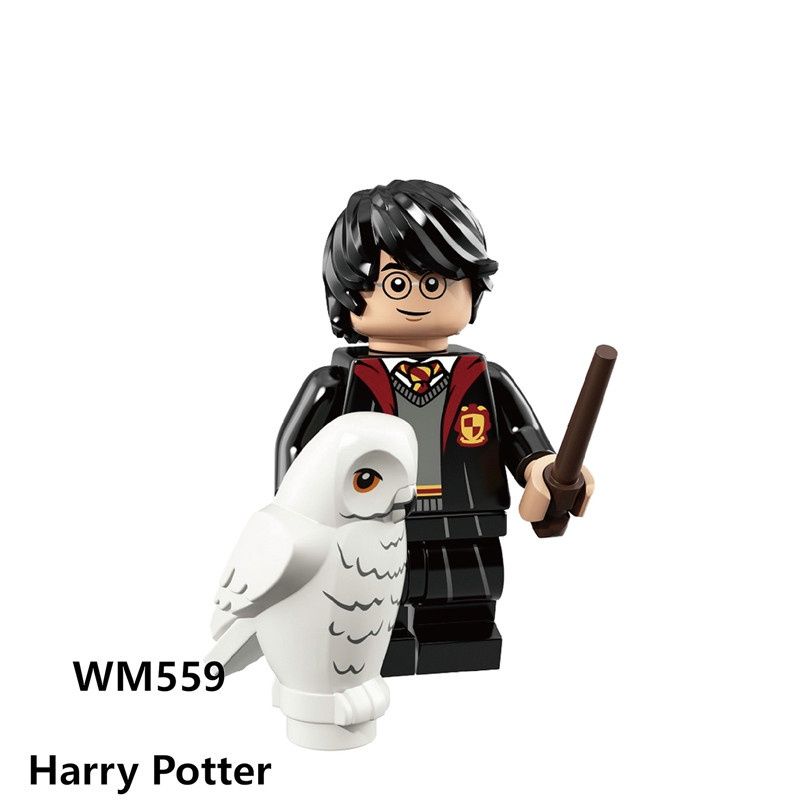 ของเล่นบล็อกตัวต่อ Harry Magic Series Potters Dumbledore Hermione Ron Dobby ขนาดเล็ก