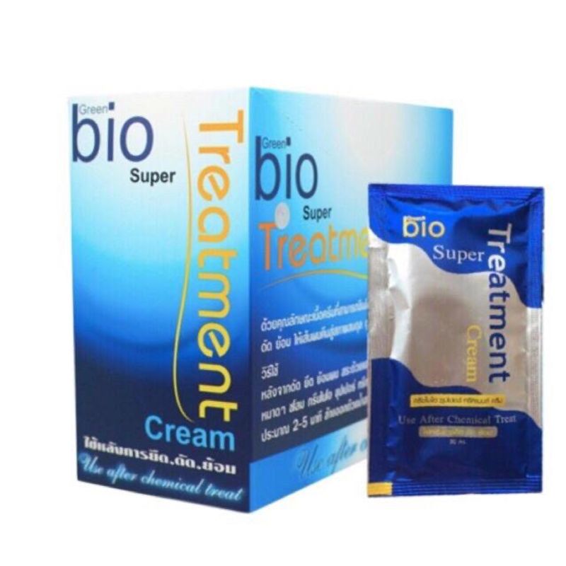 (ราคายกกล่อง)Green Bio Super Treatment กรีน ไบโอ ซุปเปอร์ ทรีทเมนท์ บำรุงผม (1กล่อง 24ซอง)