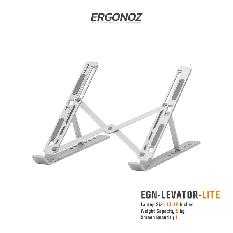 ERGONOZ Levator Lite Portable Laptop Riser ขาตั้งโน๊ตบุ๊ค ขาตั้งแล็ปท็อป ที่วางโน๊ตบุ๊ค แบบพกพา พับเก็บได้สะดวก