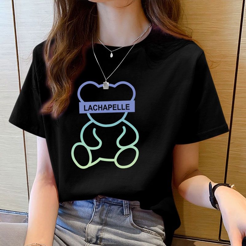 💙 พร้อมส่ง 💙 เสื้อยืดผู้หญิง คอกลม แขนสั้น แฟชั่นสไตล์เกาหลี สีพื้นหลากสี ไม่ร้อน ใส่สบาย #W28