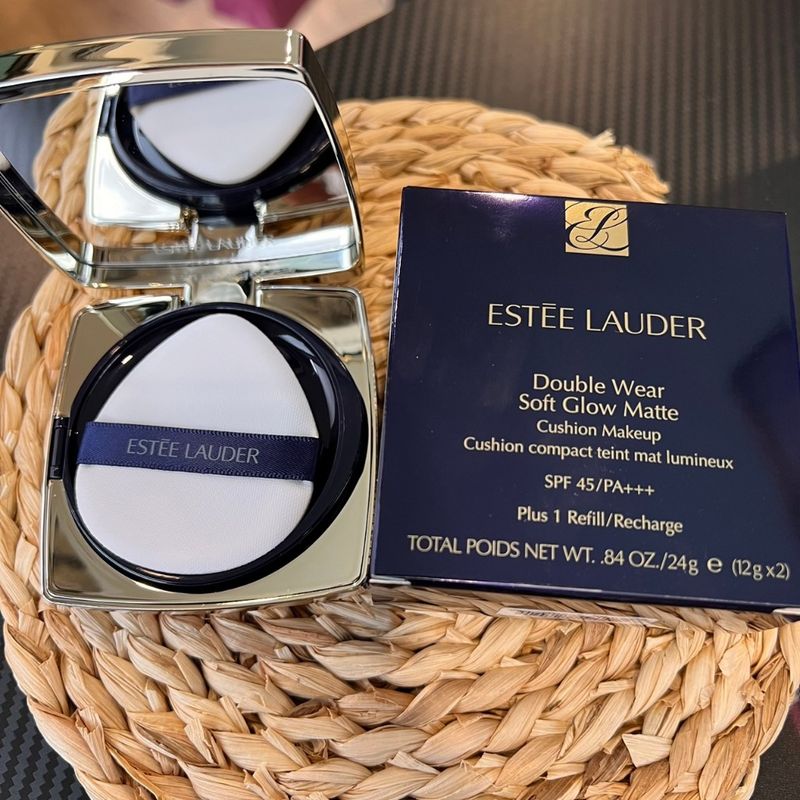 มีโค๊ดส่วนลด_ป้ายไทย ของแท้ 100%_ESTĒE LAUDER คุชชั่น Double Wear Soft Matte Glow Cushion Makeup SPF25/ Pa+++