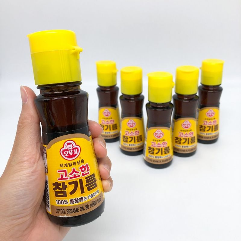 น้ำมันงาเกาหลี Ottogi SESAME OIL 80ml สินค้าเกาหลีแท้ 100% น้ำมันงา น้ำมันงาคั่ว 참기름