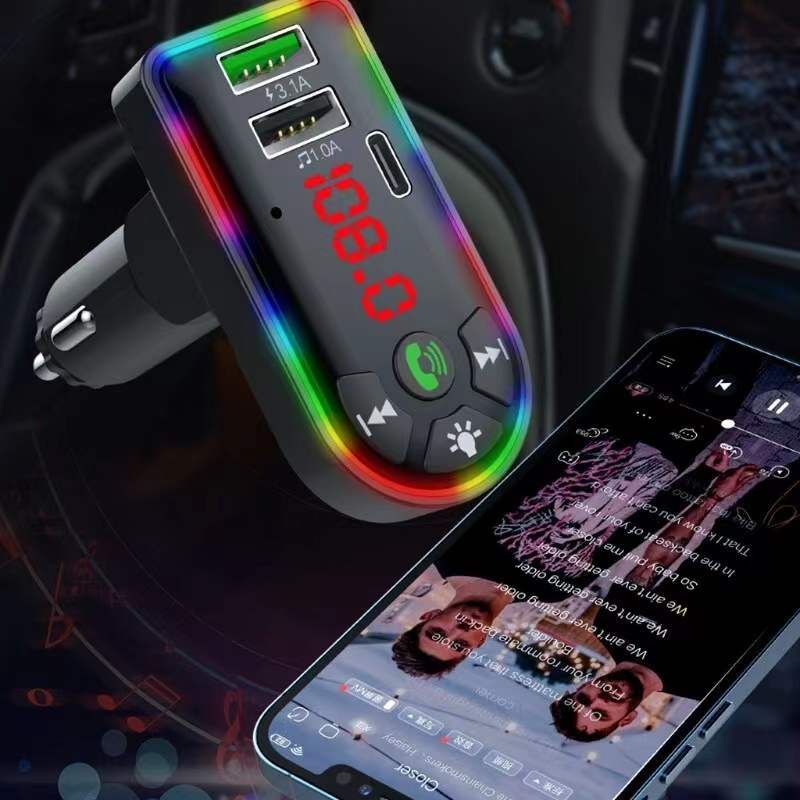 บลูทูธในรถยนต์+ ที่ชาร์จไฟมือถือ รับสัญญาณบลูทูธ Car Kit MP3 Player FM Transmitter Modulator X8