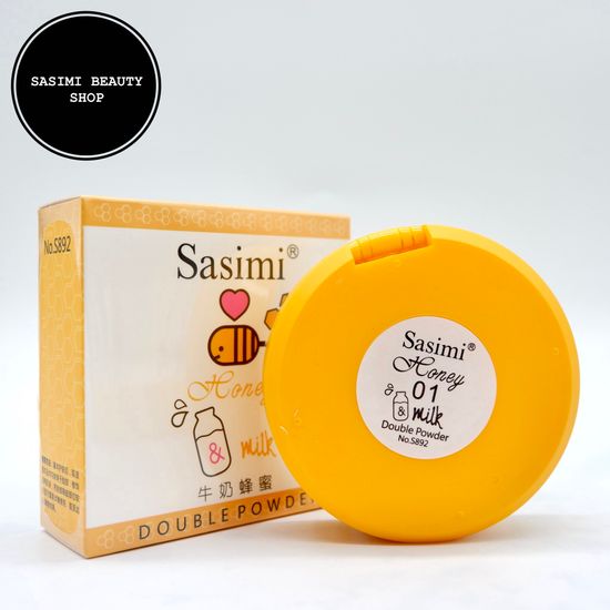 SASIMI Honey&Milk Double Powder แป้งพัฟ 2ชั้น ผสมรองพื้น