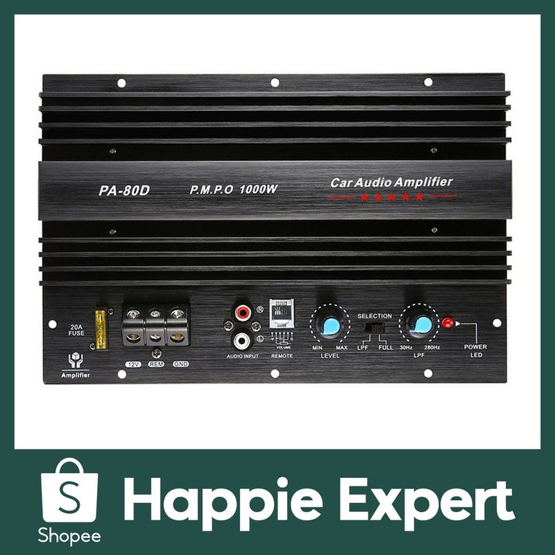 ⚡happie⚡PA-80D 12V 1000W เพาเวอร์แอมป์ พาวเวอร์แอมป์ แอม เครื่องเสียงรถ แอมป์ขยายเสียง Amplifier Board