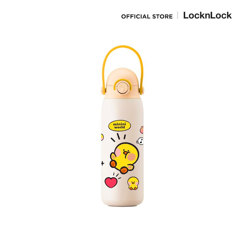 LocknLock with Line Friends กระติกน้ำเก็บอุณหภูมิพร้อมหูจับซิลิโคน Kids Tumbler ความจุ 500 ml. รุ่น LHC3314LF