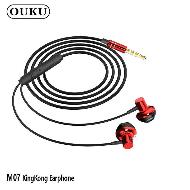 เสียงดี OUKU M07 หูฟัง 3.5 รุ่นใหม่เสียงดี รูปทรงEarPhonecแบบมีสาย ดีไซน์ทันสมัย ของแท้100%