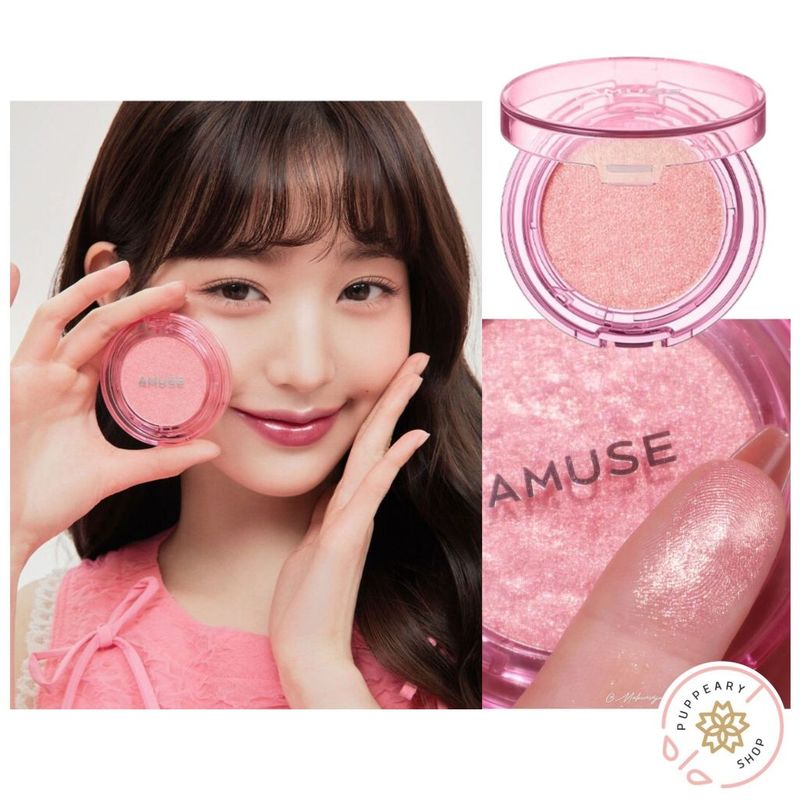 (แท้/พร้อมส่ง❗️แตกง่าย อ่านรายละเอียดก่อนสั่ง❗️) AMUSE FACE DIAMOND 4.7g #PINK DIAMOND